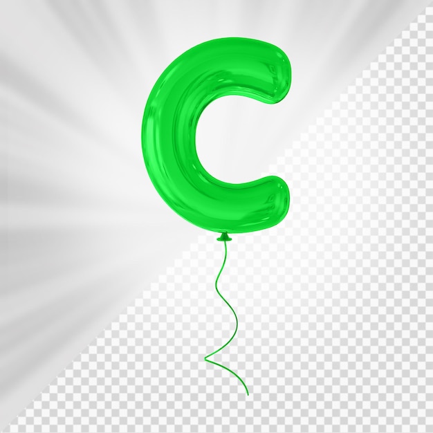 Groene ballon letter c