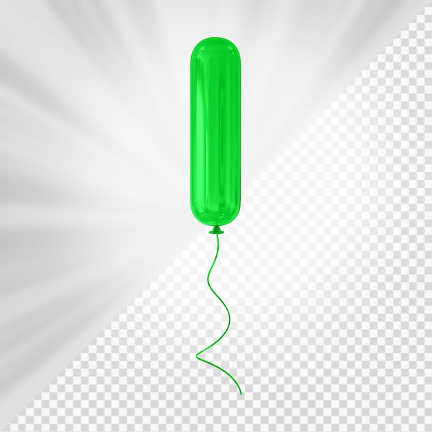 Groene ballon letter i