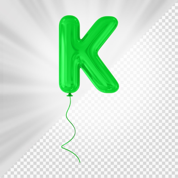 Groene ballon letter k