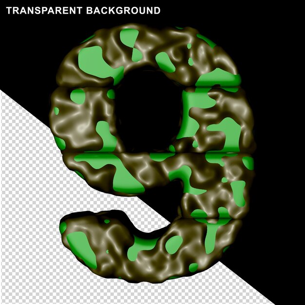 Groene camouflage.3d nummer 9