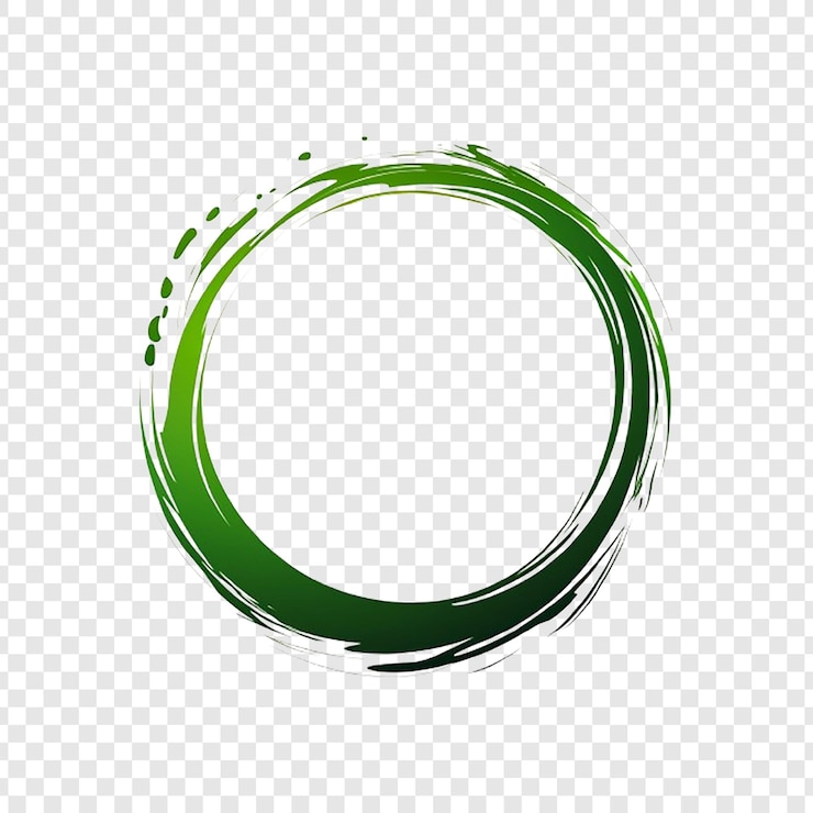 PSD groene cirkel op een doorzichtige achtergrond