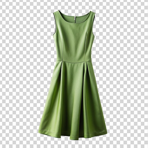 PSD groene jurk geïsoleerd op doorzichtige achtergrond