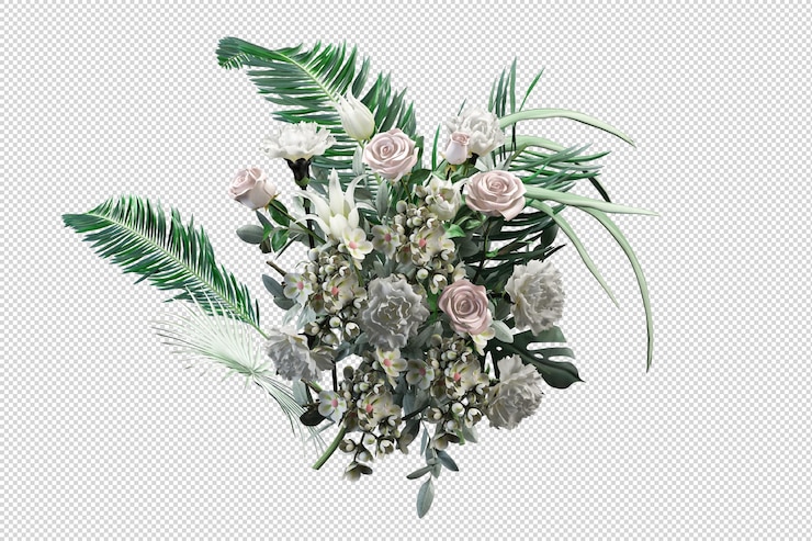 Groene kamerplant mockup in 3D-rendering