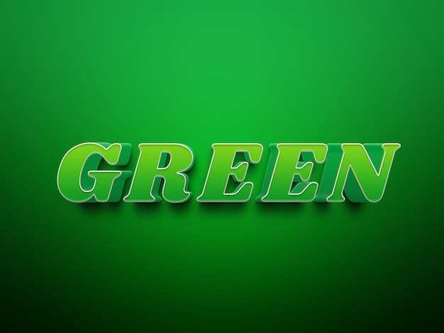 Groene kleur bewerkbare psd-teksteffectenbestanden