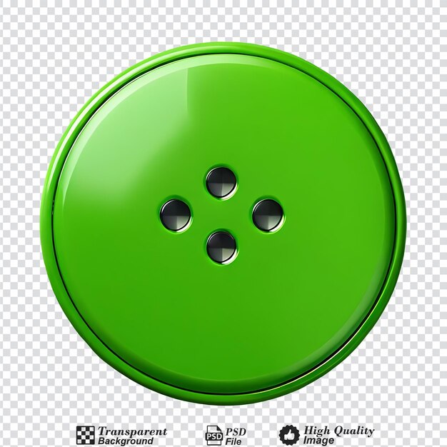 PSD groene knop geïsoleerd op doorzichtige achtergrond