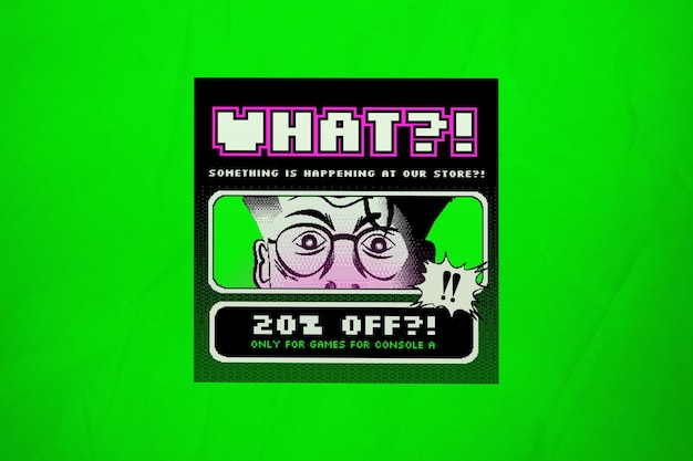 Groene Pixelated Videogames Verkoop Banner