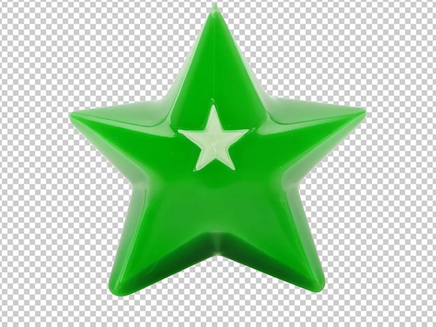 PSD groene stervormige kaars
