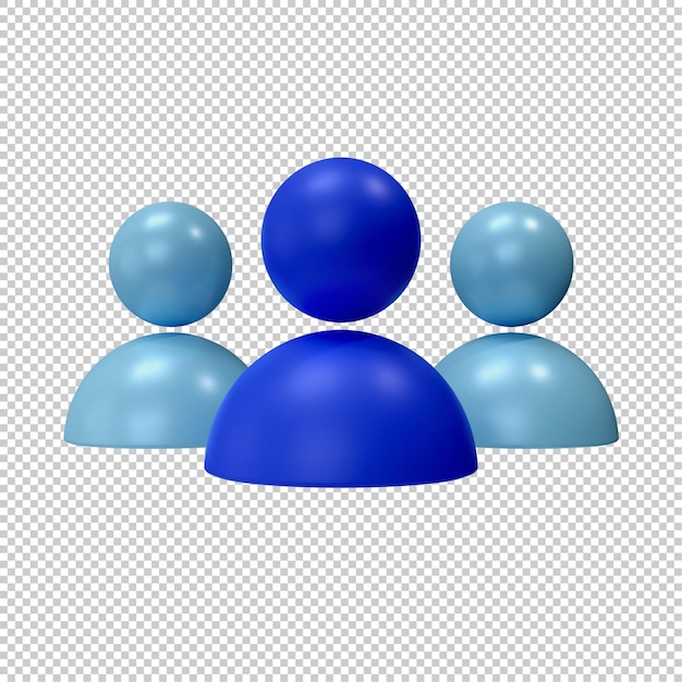 PSD groep mensen 3d-pictogram