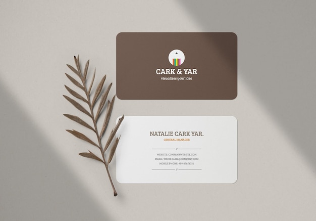 Groep minimale mockup voor visitekaartjes