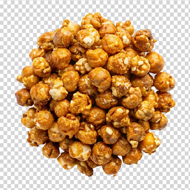 PSD gromada popcornu z serem na przezroczystym tle