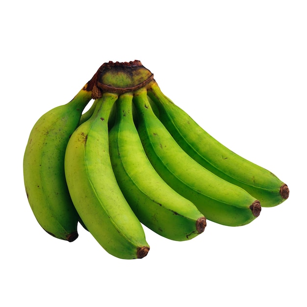 Gromada zielonych bananów