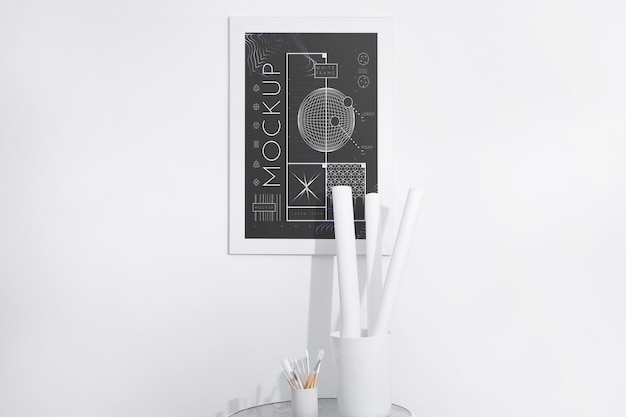 Groot en wit frame mockup-ontwerp