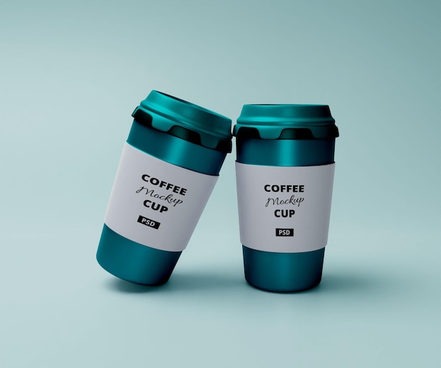 Groot formaat papieren koffiekop mockup psd