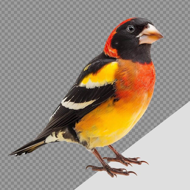 PSD uccello grosbeak png isolato su sfondo trasparente