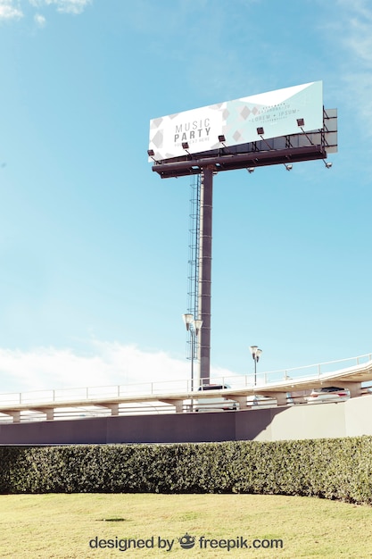 Grote model van een billboard