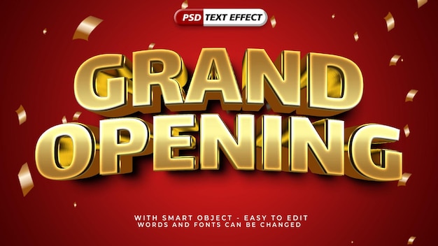 Grote opening 3d stijl tekst effect