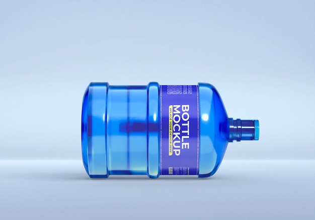 PSD grote plastic waterfles mock-up