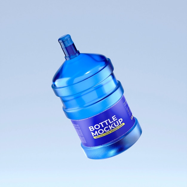 PSD grote plastic waterfles mock-up