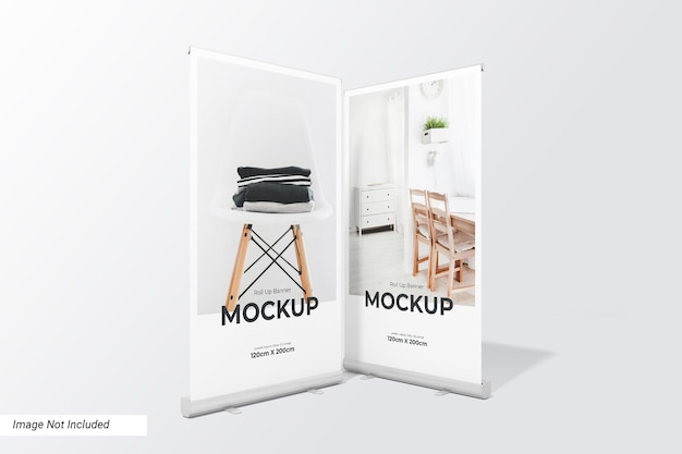 PSD grote staande roll up banner mockup