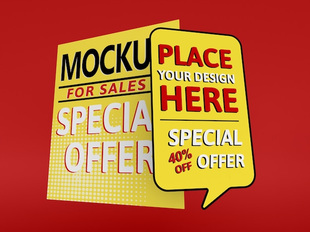 Grote uitverkoop mock-up banners met speciale aanbieding