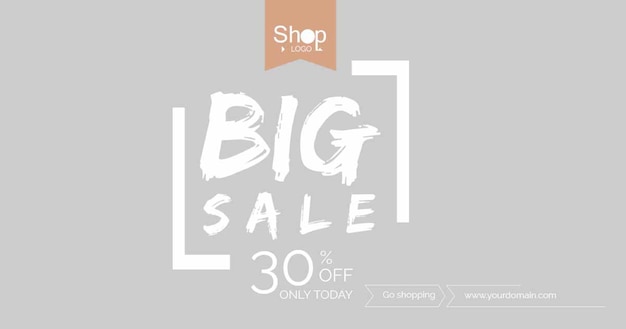 Grote verkoop vandaag alleen Facebook Post Lanscape BigSale 04