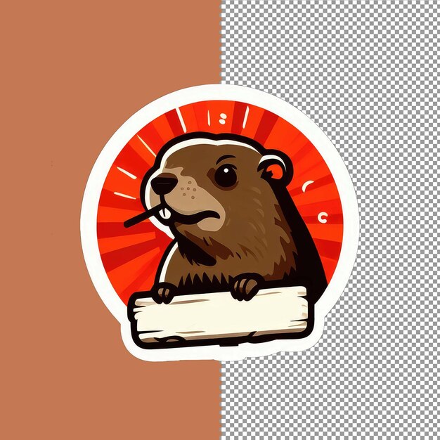 PSD groundhog day excitement png