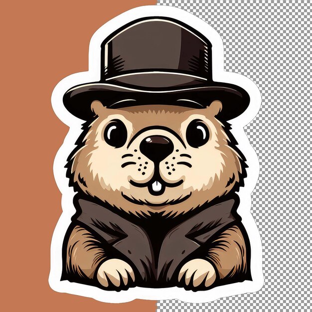 PSD Зимний прогноз groundhog's png