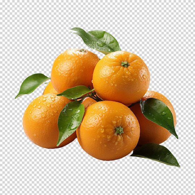 PSD a group of fresh mandarin orange isolated on white background