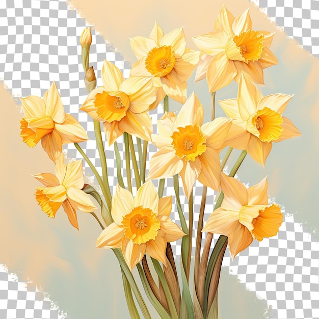 PSD group of golden daisies