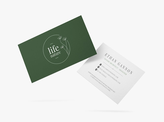 Group of minimal business card mockup