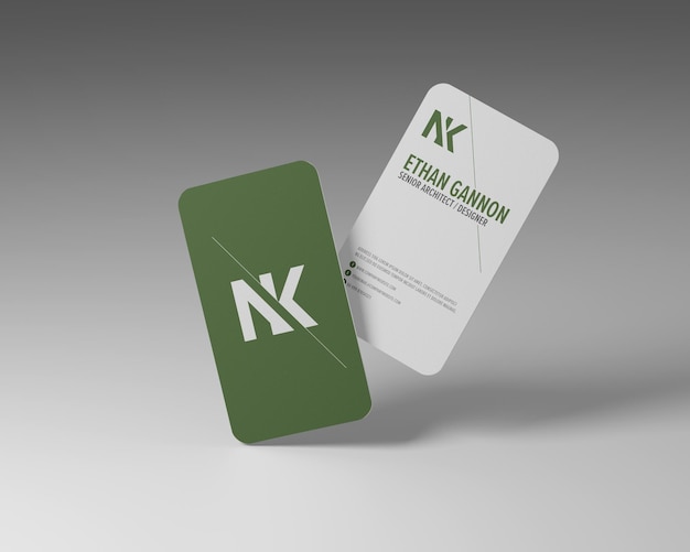 Group of minimal business card mockup