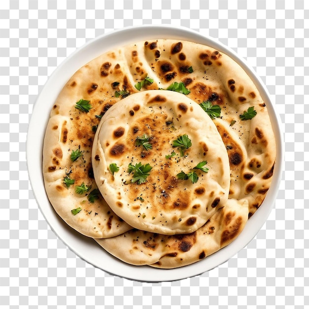 PSD group of naan bread on transparent background