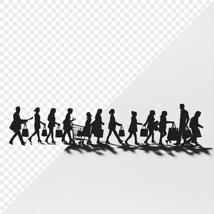 PSD 백색 배경으로 고 있는 한 무리의 사람들이 가방을 들고 있는 여자와 함께 는 사람의 사진을 가지고 있습니다.