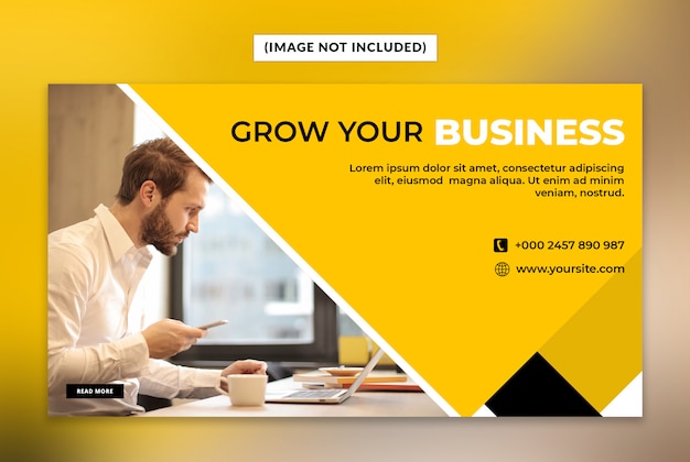 Grow your business web banner template