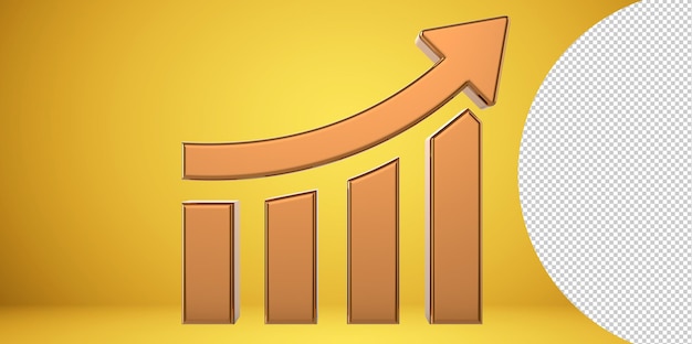 PSD growing graph set. business chart with arrow. growths chart collection. profit growing symbol.