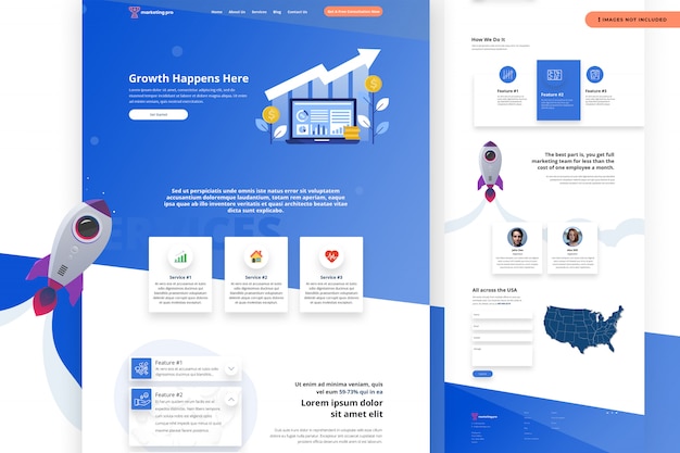 Growth happens here website template