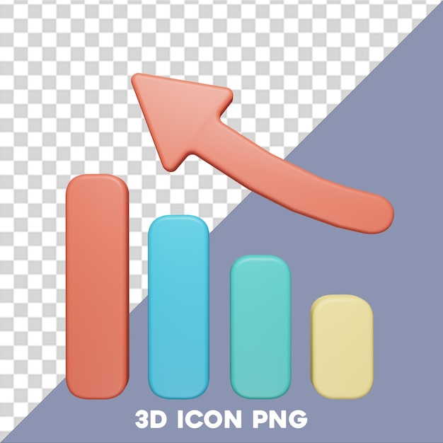 Growth icon 3D PNG