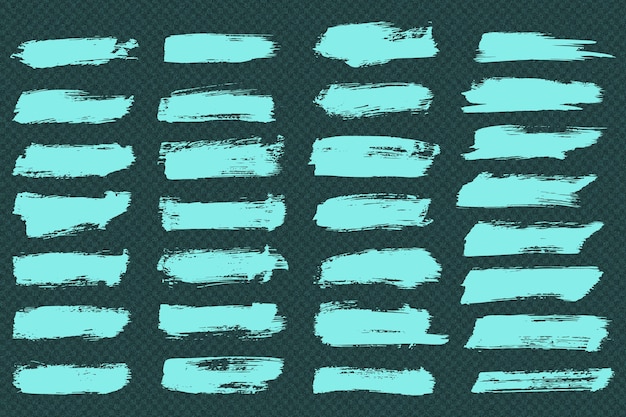 Grunge Brush Stroke Text Boxes and Hand Drawn Elements Set