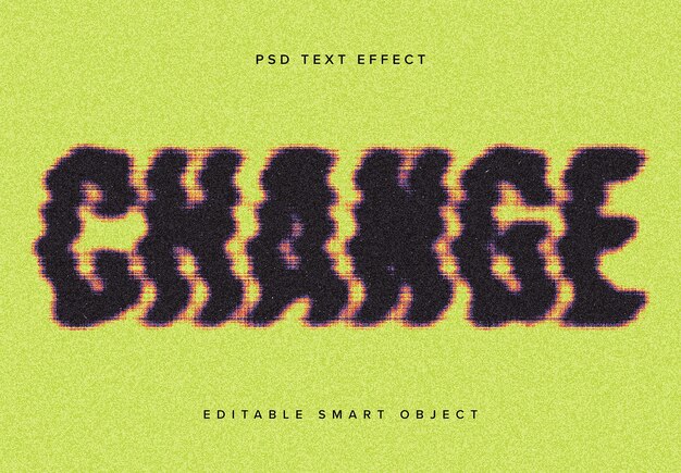 Grunge Crosshatch Text Effect Mockup