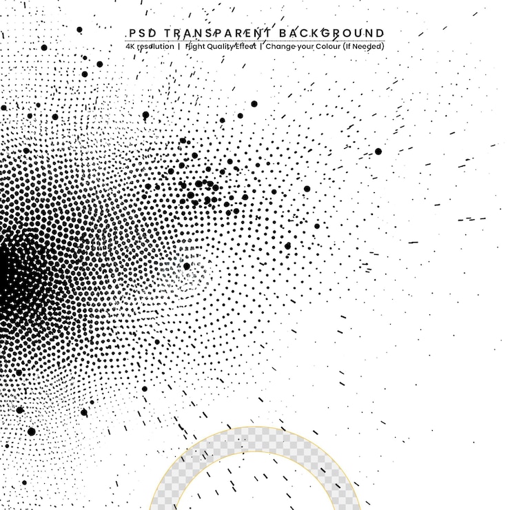 PSD grunge distressed black and white texture on transparant background
