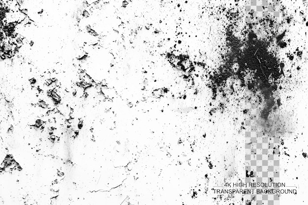 PSD grunge dust texture with particles on transparent background