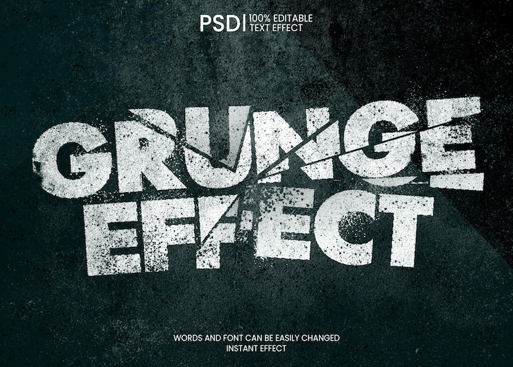 PSD grunge gebroken teksteffect