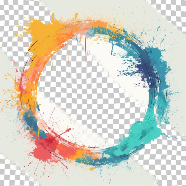 PSD grunge paint circle made for your project transparent background