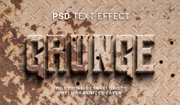 Grunge psd-teksteffect