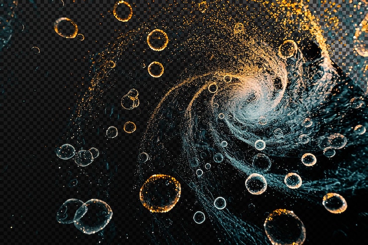 PSD grunge smoke and dust particles on a transparent background
