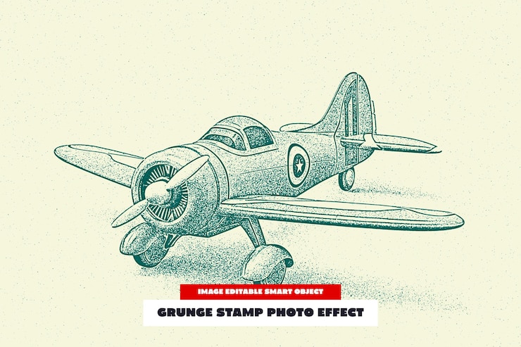 PSD grunge stamp photo effect