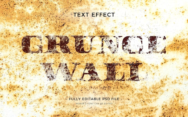 Grunge text effect design