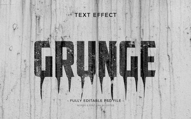 PSD grunge text effect design