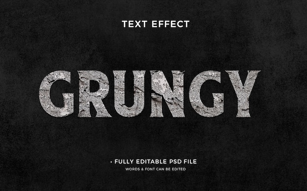 PSD grunge text effect design