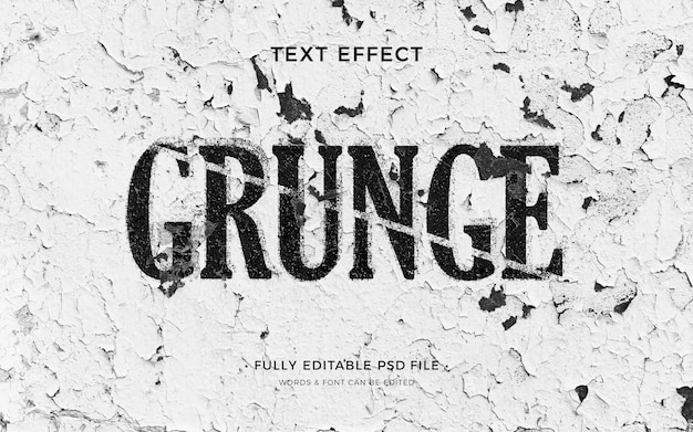 PSD grunge text effect design